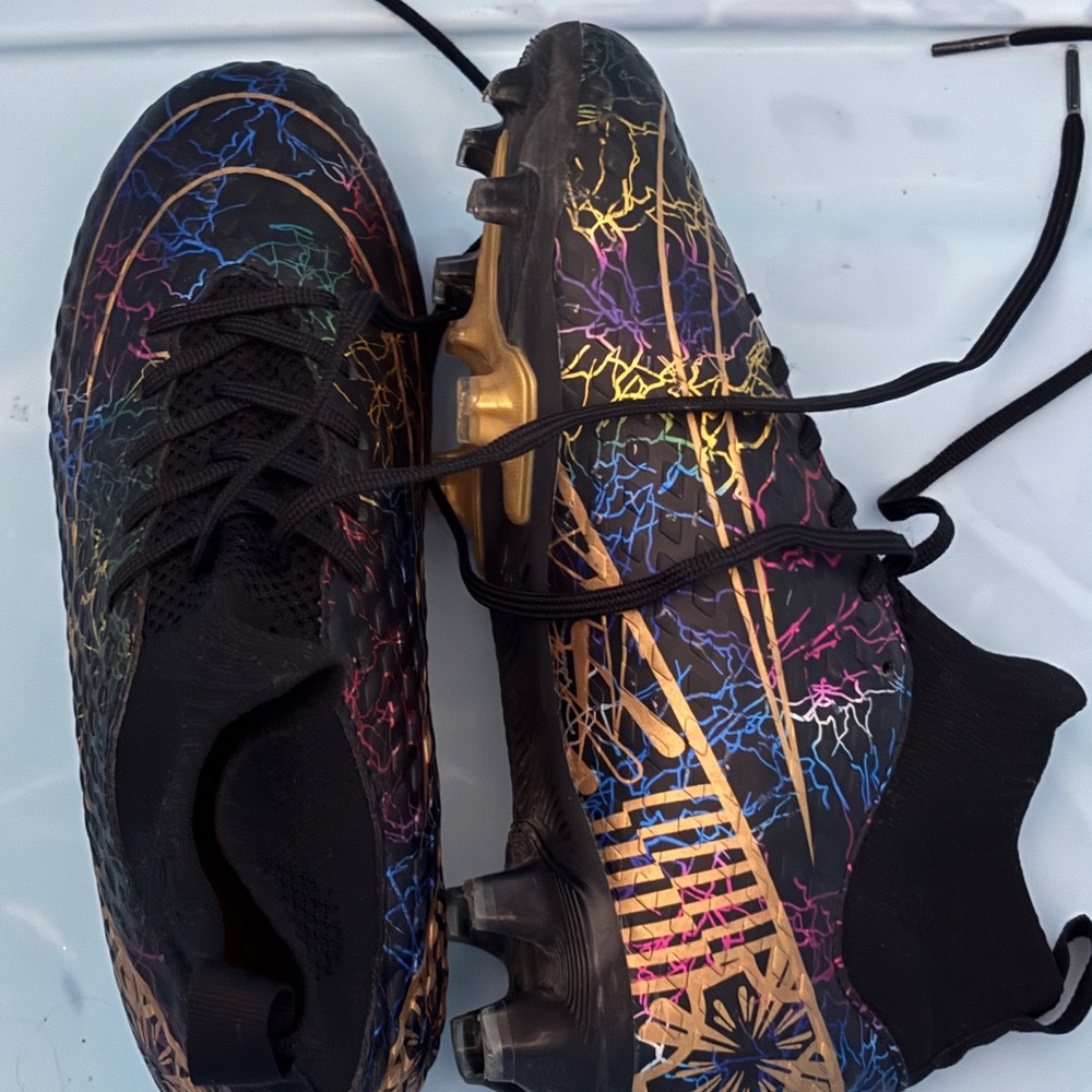 Multicolor Soccer Cleats with Black Base